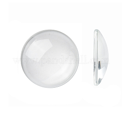 Transparente Glas Cabochons&nbsp;GGLA-R026-30mm