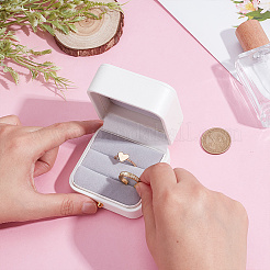 Aufbewahrungsboxen für Paare aus PU-Kunstleder mit Samtinnenseite&nbsp;CON-WH0110-69