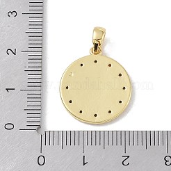 Pendenti in zirconi cubici trasparenti in micro pavè di ottone&nbsp;KK-P273-15A-G