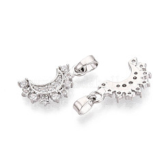 Pendentifs en laiton zircon cubique transparent&nbsp;KK-N259-12P