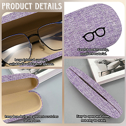 Étui à lunettes ovale en polyester (1 pièce)&nbsp;AJEW-CN0007-32E