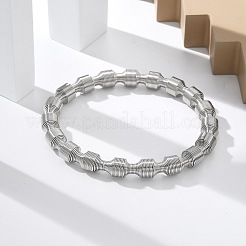 304 Edelstahl Stretch-Armreifen für Damen&nbsp;LS-BJEW-P315-02F-P