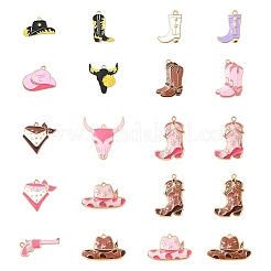 10 pz 10 stili west cowboy tema ciondoli in lega smaltata&nbsp;ENAM-YW0004-51