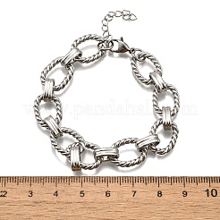 Ovale Gliederkettenarmbänder aus 304 Edelstahl für Damen&nbsp;X-BJEW-R021-09P