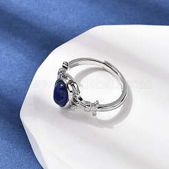 Lapis naturali anelli di barretta lazuli&nbsp;RJEW-A084-03P-08