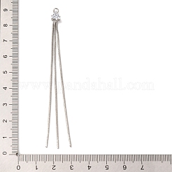 Laiton micro pave clair zircone cubique grands pendentifs&nbsp;KK-G510-17P