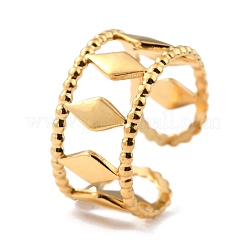 Ionenplattierung (IP) 304 Edelstahl-Fingerringe&nbsp;RJEW-L102-13G