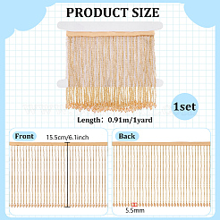1 mètre de ruban à pompons en perles de verre&nbsp;DIY-FG0010-38E