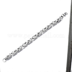 Anlaufgeschützte 201 Edelstahl-Kettenarmbänder in Kaffeebraun&nbsp;BJEW-S057-65