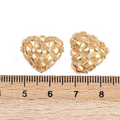 Ottone micro spianare pendenti zirconi&nbsp;KK-H081-03G