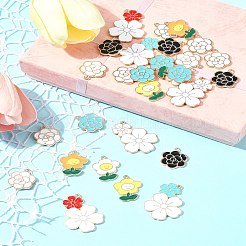 Colgantes de esmalte de aleación 28pcs 10 estilos&nbsp;ENAM-FS0002-16