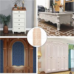 Natürliches Massivholz geschnitzt Onlay Applique Handwerk&nbsp;WOOD-FH0001-10