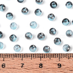 Cuentas de vidrio de colores interiores transparentes&nbsp;SEED-T007-19A-06