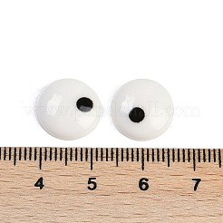 Weiße und schwarze flache runde Cartoon-Harz-Cabochons&nbsp;LS-CRES-Q009-01K