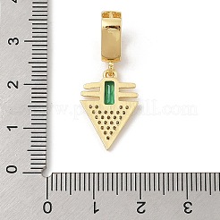 Pendentif en zircone cubique micro pavé en laiton&nbsp;KK-U047-19G-01