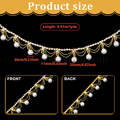 1 Yard Messing-Strass-Cup-Ketten&nbsp;CHC-WH0002-04G