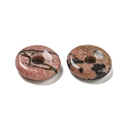 Natürliche Rhodonit Donut/Pi-Scheiben-Anhänger&nbsp;G-G142-01Q