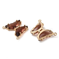 Ciondoli per connettori in vetro sfaccettato con pavé in ottone&nbsp;FIND-Z020-03I