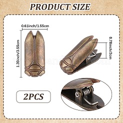 1 paire de pinces à cheveux en alliage de zinc en forme de cigale&nbsp;AJEW-CP0011-08