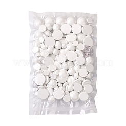120pcs 4 Arten sprühlackierte weiße Holzcabochons&nbsp;WOOD-TA0001-52