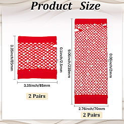 4 Paar 2 Stile Damen Nylon Mesh Handschuhe&nbsp;AJEW-CY0001-08B