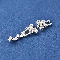 Messing Micro Pave klare Zirkonia Falte über Verschlüsse&nbsp;KK-R222-07S