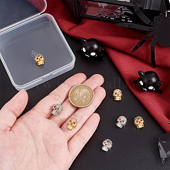 8 Stück 4 Farben Messing Micro Pave Zirkonia Perlen&nbsp;KK-PH0006-30