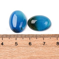 Gefärbt oval natürlichen blauen Achat Cabochon&nbsp;G-K020-18x13mm-08