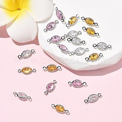 Ovale Verbindungsanhänger aus Messing mit Zirkonia-Pavé&nbsp;XGRQ2O871-439P