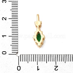 Pendentifs avec zircon cubiques à micro-pavés en laiton&nbsp;KK-F916-18G-03