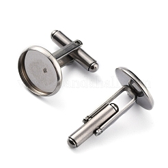 Boutons de manchette en acier inoxydable 304 résistant au ternissement&nbsp;STAS-Z015-33H