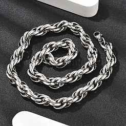 Colliers à chaîne en acier inoxydable 304 pour femmes et hommes&nbsp;NJEW-A033-04B-P