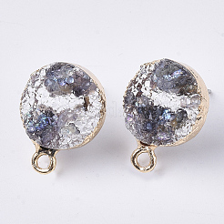 Boucles d'oreilles en résine druzy&nbsp;LS-RESI-S383-028A