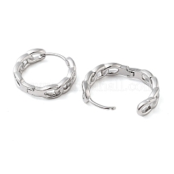Boucles d'oreilles créoles à breloques en chaîne en laiton pour femmes&nbsp;EJEW-F347-02P-02