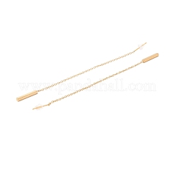 Longues boucles d'oreilles pendantes avec barre rectangulaire&nbsp;EJEW-A067-16G