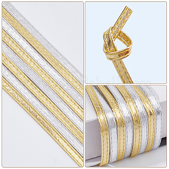8 cordón plano de cuero PU de 2 colores&nbsp;DIY-GF0009-57