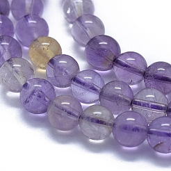Braccialetti avvolgenti con perle naturali di ametrina&nbsp;BJEW-D443-05