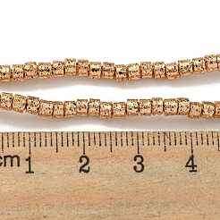 Fili di perle di roccia lavica naturale elettrodeposta&nbsp;G-I360-J02-02