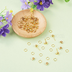 20pcs clous d'oreille en laiton&nbsp;KK-TA0008-99