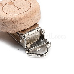 Schnullerkette aus Buchenholz&nbsp;AJEW-M015-01B