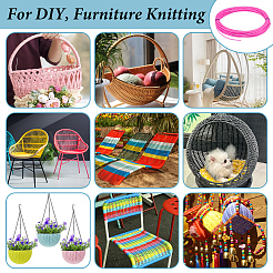 Tiras de mimbre de ratán de plástico&nbsp;DIY-WH0816-132E