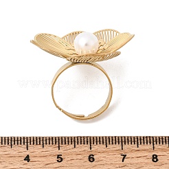 Verstellbare offene Manschettenringe aus Edelstahl 201 für Damen&nbsp;RJEW-K318-01C-G