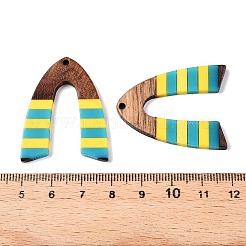 Pendentifs en résine époxy et bois de noyer&nbsp;RESI-N039-121Q