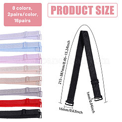 16 Paar BH-Träger aus Polyester in zwei Farben&nbsp;FIND-GL0002-26