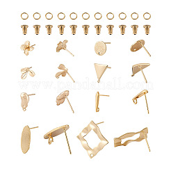 16 Uds. 8 accesorios de pendientes de latón de estilo&nbsp;DIY-PJ0001-36