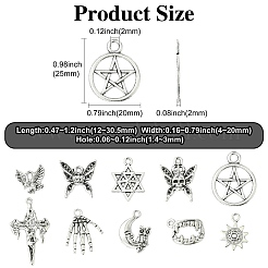 100 pz 10 stili pendenti in lega di stile tibetano&nbsp;TIBE-CJ0001-35