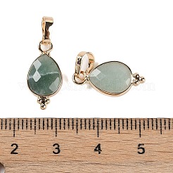 Pendenti sfaccettati in avventurina verde naturale&nbsp;KK-L218-004G-06