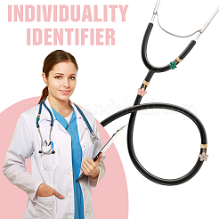 6 pendentif stéthoscope décoratif en alliage émaillé&nbsp;HJEW-SP0001-34