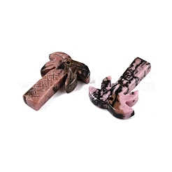 Colgantes de cocoteros de rodonita natural&nbsp;G-N342-02D