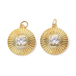 Pendentifs avec zircon cubiques à micro-pavés en laiton&nbsp;ZIRC-P092-016G-RS